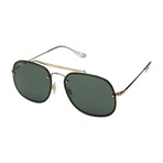 Unisex RB3583N-905071-58 Blaze Sunglasses // Gold + Dark Green