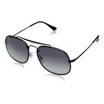 Unisex Blaze RB3583N-153-11-58 Polarized Sunglasses // Demi Gloss Black + Light Gray Gradient