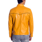 Kyle Leather Jacket // Yellow (M)