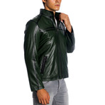 Zacksby Leather Jacket // Green (3XL)