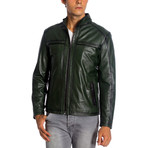 Zacksby Leather Jacket // Green (4XL)