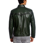 Zacksby Leather Jacket // Green (S)