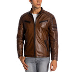 Kegan Leather Jacket // Antique (4XL)
