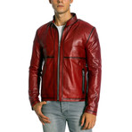 Jacoby Leather Jacket // Red (4XL)