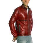 Jacoby Leather Jacket // Red (3XL)