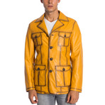 Yandell Leather Jacket // Yellow (3XL)