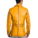 Yandell Leather Jacket // Yellow (L)