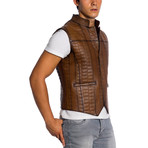 Youngston Leather Vest // Antique (XL)