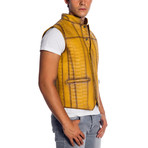 Caden Leather Vest // Yellow (XL)