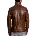 Tyron Leather Jacket // Antique (2XL)