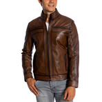 Indi Leather Jacket // Antique (3XL)