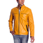 Kyle Leather Jacket // Yellow (3XL)