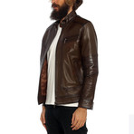 Kiran Leather Jacket // Brown (L)