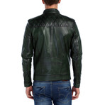 Elton Leather Jacket // Green (3XL)
