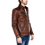 Riley Leather Jacket // Brown (2XL)