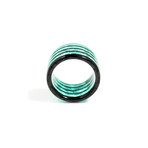 Aurora Carbon Fiber Ring // Aqua (10.5)
