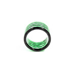 Aurora Carbon Fiber Ring // Green (9.5)
