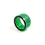 Aurora Carbon Fiber Ring // Green (8.5)