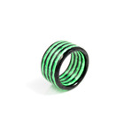 Aurora Carbon Fiber Ring // Green (10)