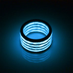 Aurora Carbon Fiber Ring // Blue (8.5)