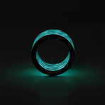 Aurora Carbon Fiber Ring // Aqua (9.5)