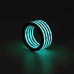 Aurora Carbon Fiber Ring // Aqua (11)