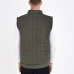 Quilted Textured Vest // Green (S)