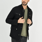 Textured Motto Jacket // Black (XL)