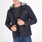 Hooded Jacket // Navy Blue (2XL)