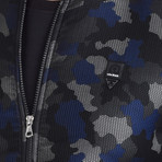 Camo Printed Vest // Navy Blue (M)