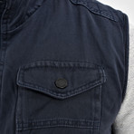 Twill Vest // Navy Blue (XL)