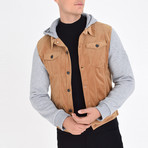 Shirt Vest Jacket // Tan (M)