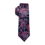 Orient Handmade Silk Tie // Navy + Red
