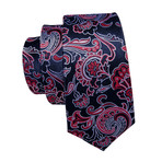 Orient Handmade Silk Tie // Navy + Red