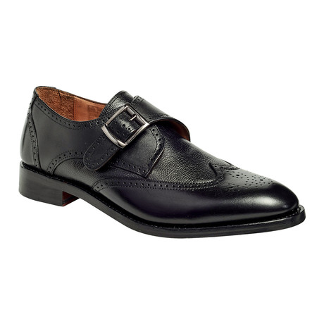 Roosevelt III Single Monk Strap // Black (US: 7)