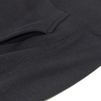 Logo Reverse Weave Pullover Hoodie // Black (XL)