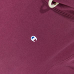 Reverse Weave Pullover Hoodie // Cranberry Mauve (XS)