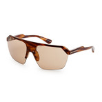 Men's FT0797-55E-00 Razor Sunglasses // Colored Havana + Brown