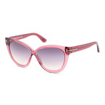 Women's FT0511-69B-59 Arabella Sunglasses // Shiny Bordeaux + Smoke Gradient