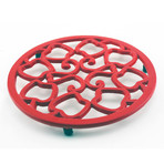 BergHOFF Neo Cast Iron Apple Trivet 7.5", Red