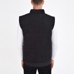 Quilted Textured Vest // Black (L)