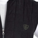Quilted Textured Vest // Black (L)
