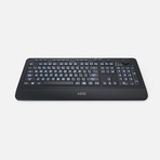 Azio Vision Series // Large-Font Backlit Wireless Keyboard