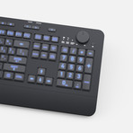 Azio Vision Series // Large-Font Backlit Wireless Keyboard