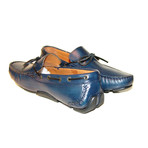 Hand Finish Bow Tie Driving Shoe // Blue (US: 8)