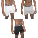 3 Pack Boxer Brief // Black + White + Gray (XL)
