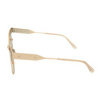 Women's Round Sunglasses // Gold + Brown