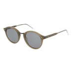 Unisex Round Sunglasses // Brown + Gray
