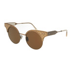 Women's Round Sunglasses // Bronze + Brown