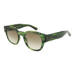 Unisex Round Sunglasses // Green + Brown